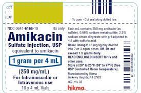 Amikacin Sulfate Injection 250 mg Vials by Hikma Injectables ...