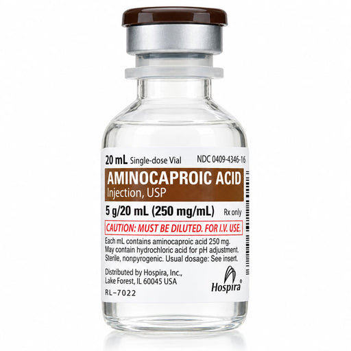 Aminocaproic Acid Injection 250 mg by Pfizer.