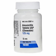 Amoxicillin 125 mg Cheewable Tablets 100 Count by Teva 