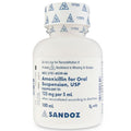 Amoxicillin Oral Suspension Liquid 125 mg per 5 mL Pediatric Infant & Childrens Antibiotic 100 mL by Sandoz (RX)
