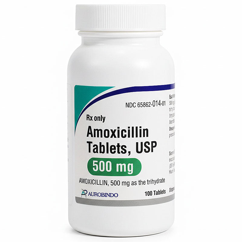 Amoxicillin Tablets 500 mg  by Aurobindo NDC: 65862-0014-01 