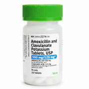 Amoxicillin and Clavulanate Potassium 500 mg/125 mg Tablets 20/Bottle (Rx) Default Title