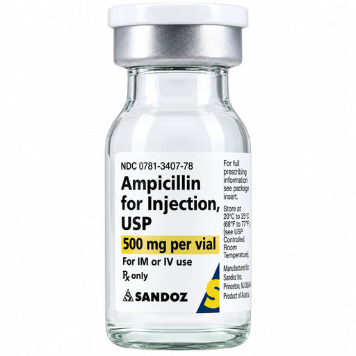 Ampicillin for Injection 500 mg Per Vial by Sandoz