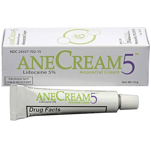 Anorectal Cream | AneCream 5 Anorectal Cream with Lidocaine 5%, 15 gram Tube