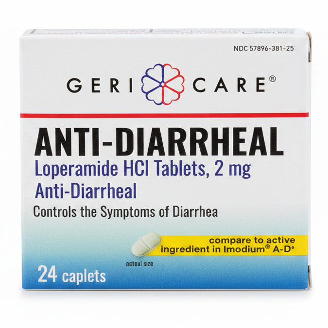 Anti-Diarrheal Relief Tablets Loperamide 2 mg by Gericare