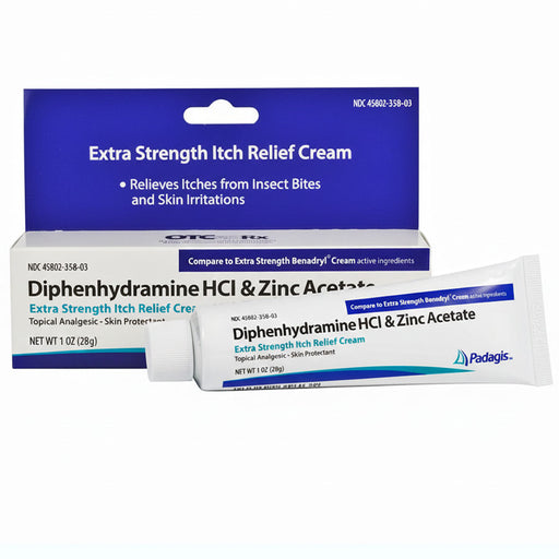 Anti-Itch Cream (Extra Strength) Diphenhydramine HCl and Zinc Acetate Cream by Padagis