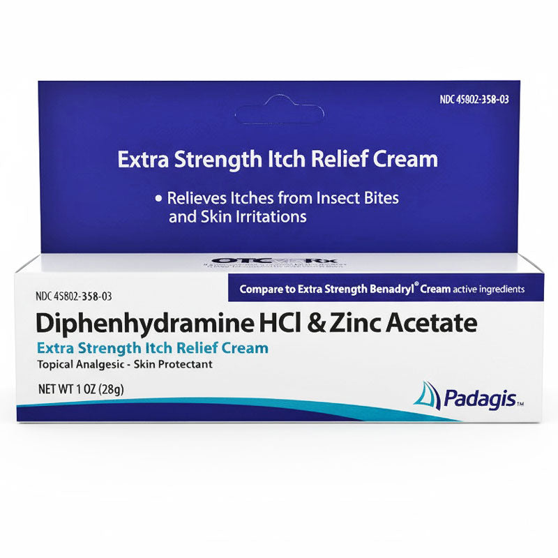 Anti-Itch Diphenhydramine HCl and Zinc Acetate Cream