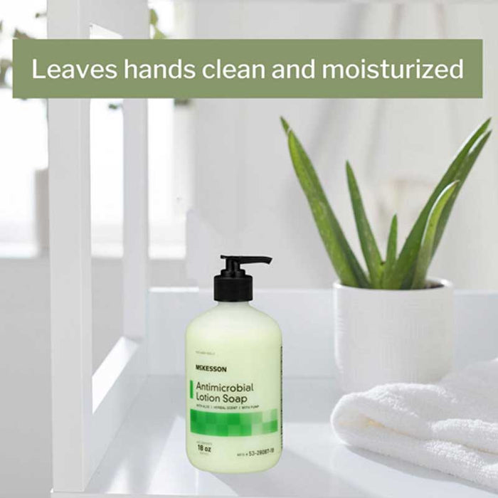 Antimicrobial Moisturizing Soap Leaves Hands clean and moisturized