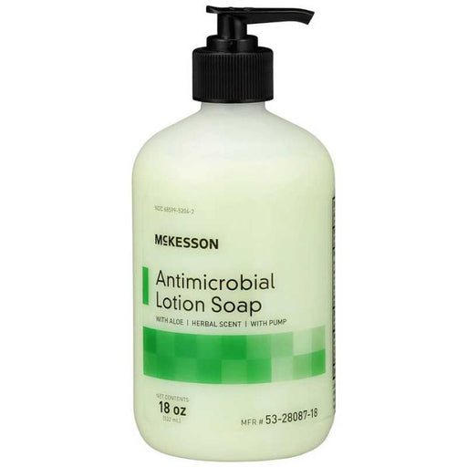 Antimicrobial Moisturizing Soap with PCMX (Chloroxylenol) and Aloe offers effective germ protection, hydrating skin, and promoting hygiene.