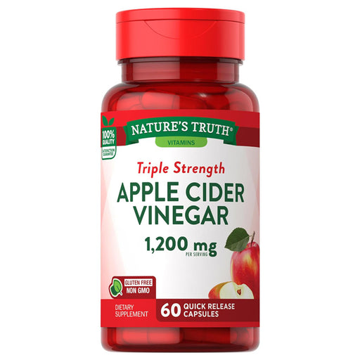 Apple Cider Vinegar 1200 mg Capsules, 60 Count Default Title