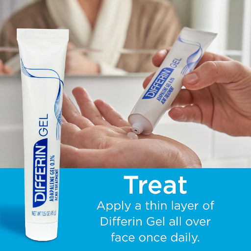 Applying Differin Gel on skin