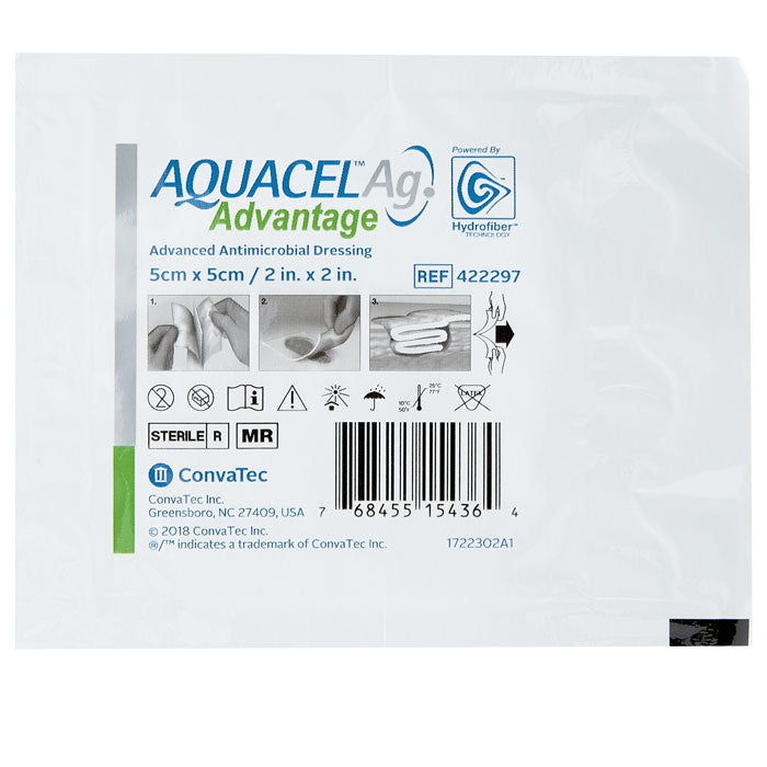 Aquacel Ag Advantage Silver Hydrofiber Dressings for advanced wound healing, infection prevention, and optimal moisture management.