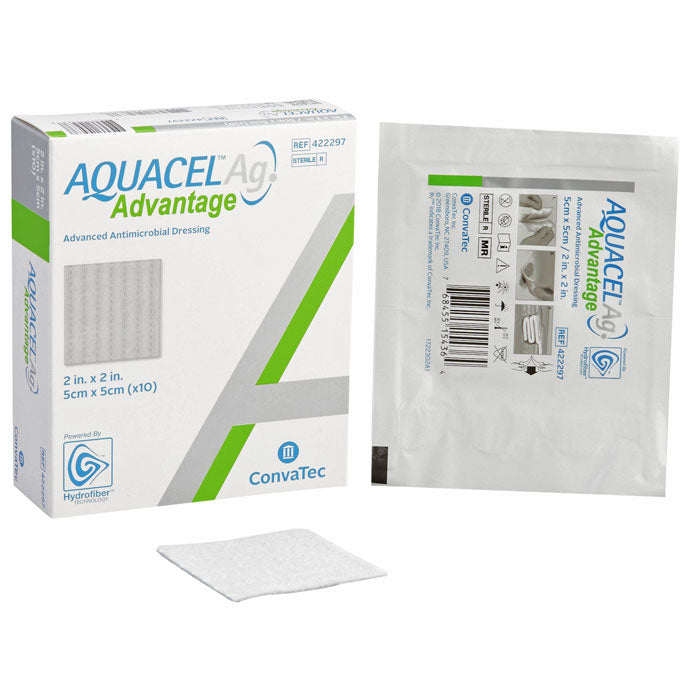 Aquacel Ag Advantage Silver Hydrofiber Dressings for advanced wound healing, infection control, and excellent moisture retention.