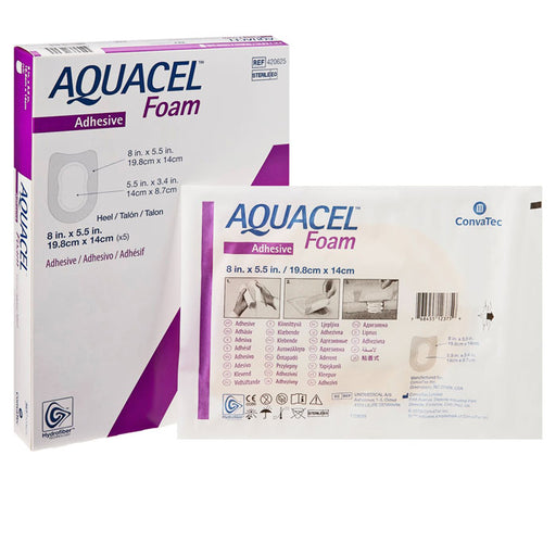 Aquacel Silicone Foam Heel Dressings: Offers pressure relief, moisture management, and accelerated wound healing for heel injuries.