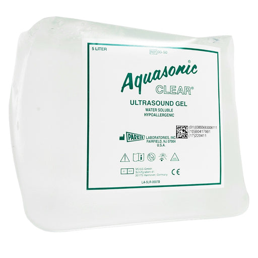 Aquasonic Ultrasound Gel Clear, High Viscosity 5 Liter Jug
