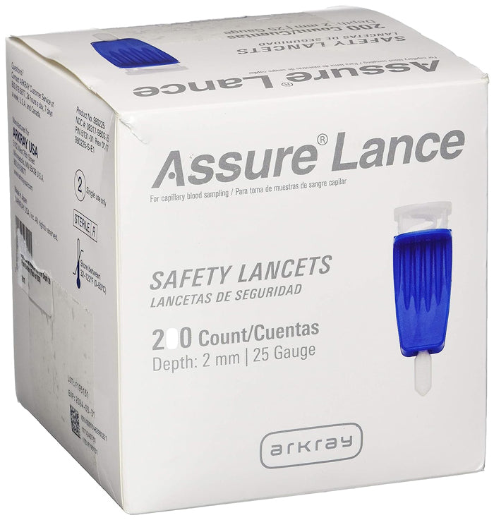 Diabetic Lancets | Assure Lance Safety Finger Stick Lancets, Pressure Activated 200/Box
