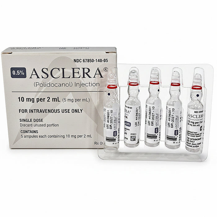 Asclera Polidocanol Injection 0.5% by Methapharm. NDC: 67850-0140-05