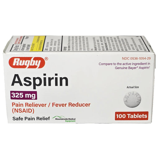 Aspirin 325mg Tablets by Rugby Labs NDC 00536-1054-29