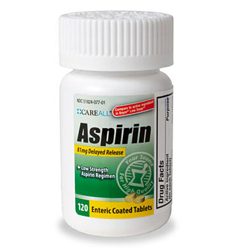 Aspirin EC 81mg Tablets 120 Count