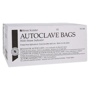 Gray and white autoclave bag with steam indicator, designed for sterilizing small surgical instruments, with self sealing feature, SKU: INS1001686