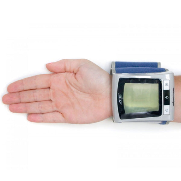 Automatic Digital Wrist Blood Pressure Monitor  on Mans Wrist