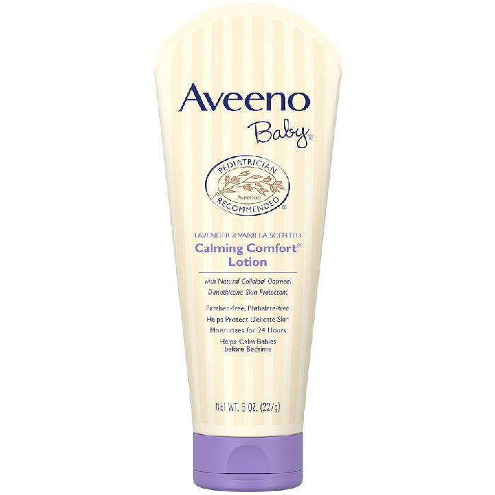 Aveeno Baby Calming Comfort Lotion with Lavender & Vanilla Scent 8