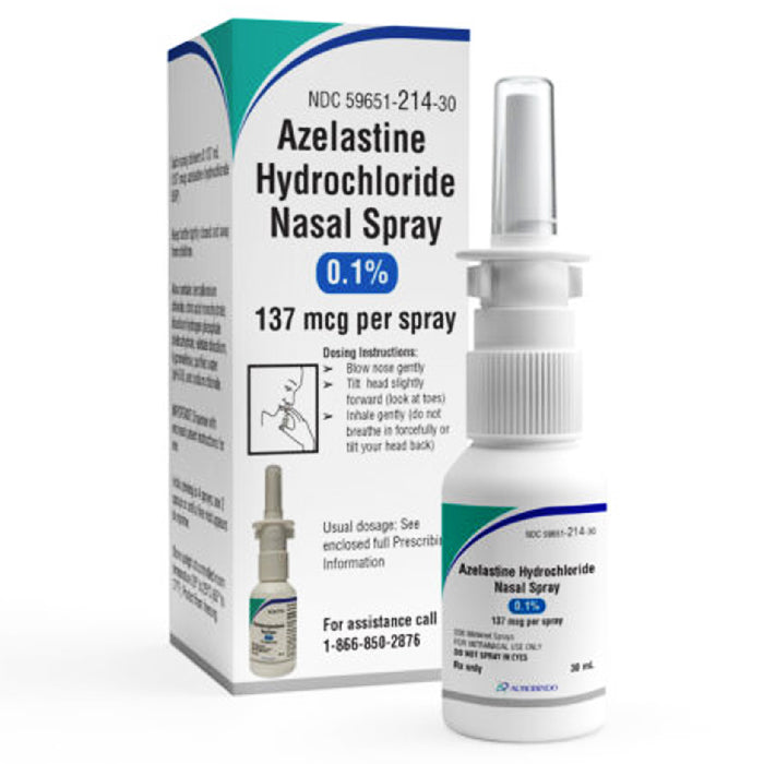 Aurobindo Pharma USA Azelastine Hydrochloride Allergy Relief Nasal Spray - Aurobindo (RX) | Mountainside Medical Equipment 1-888-687-4334 to Buy