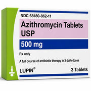 Azithromycin 500 mg Tablets, 3 Pack by Lupin Pharma