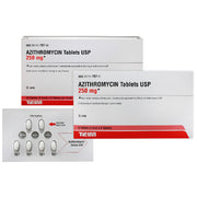 Azithromycin Tablets 250 mg by Teva Pharma 18 Count (3 x 6 Tablets)