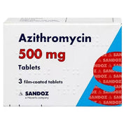 Azithromycin 500 mg prescribed for treating bacterial infections like respiratory issues, skin infections, and STIs.