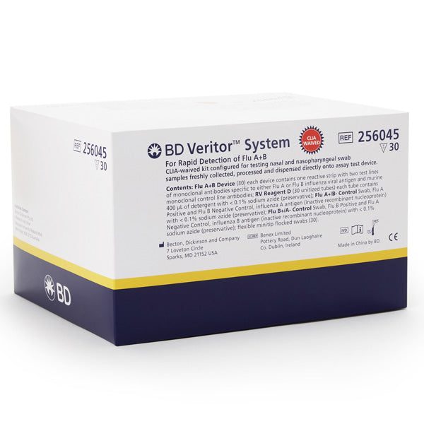 BD 256045 Veritor Plus System Influenza A+B Nasal Swab Test Kit
