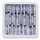 BD Allergist Tray 27 gauge x 3/8 Syringes, 1 mL Thin Wall, 25 Count
