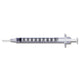 BD Tuberculin Syringes 1 mL with 27 Gauge x 0.5 inch Needle, Regular Wall, Slip-Tip 100/Box