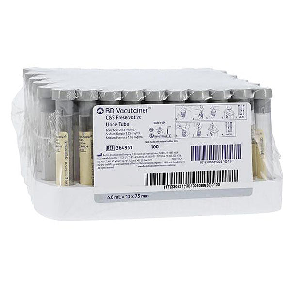 BD 364951 Vacutainer Urinalysis C&S Preservative Tubes by BD