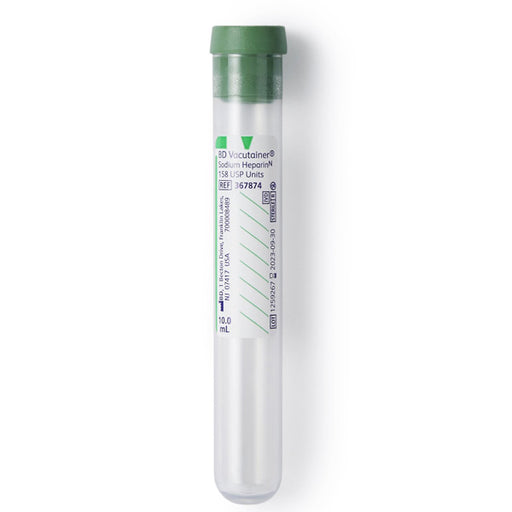 BD 367874 Sodium Heparin 10 mL Blood Collection Tubes