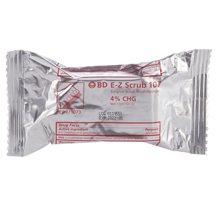 E-Z Scrub 107 Surgical Scrub Brush with Sponge with 4% CHG