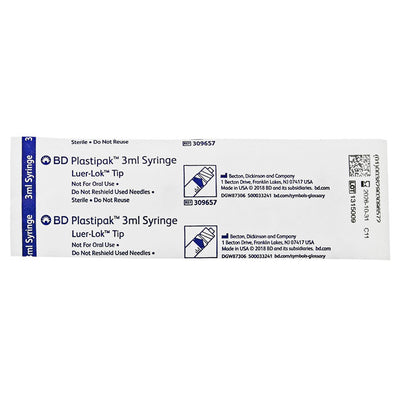 BD Plastipak 3 mL General Purpose Syringe with Luer Lok Tip for accurate dosing, ensuring reliable and safe healthcare application.