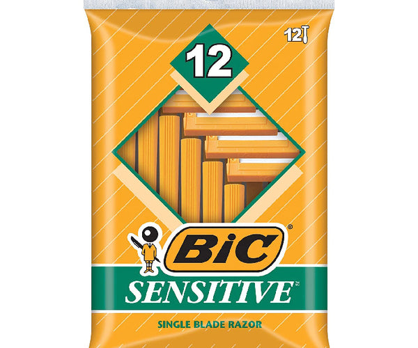 BIC Sensitive Skin Disposable Razors Single-Blade 12 Pack ...
