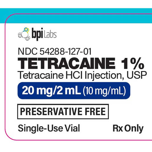 Tetracaine Hydrochloride Injection 10 mg Single-dose