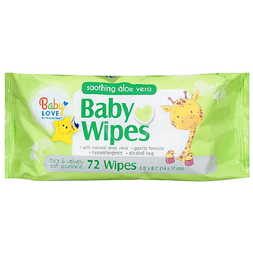 Delta Brands Baby Love Baby Wipes with Soothing Aloe Vera 72 Pack | Mountainside Medical Equipment 1-888-687-4334 to Buy