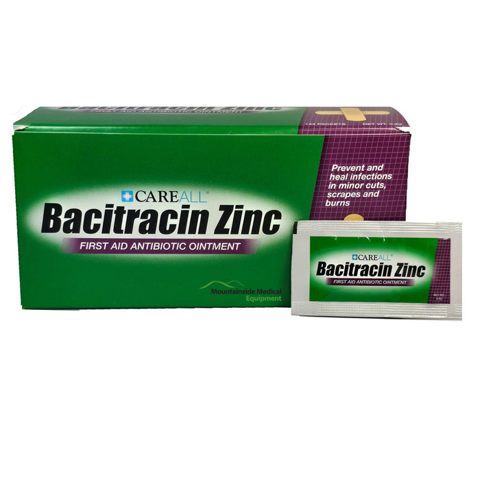 Bacitracin with Zinc Ointment 0.9 gram Packets 144/Box for infection protection & wound healing care.