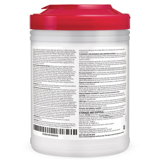 Sani-Cloth Plus Germicidal Disposable Wipes 6" x 6.75" for effective cleaning, hygiene, and infection control.
