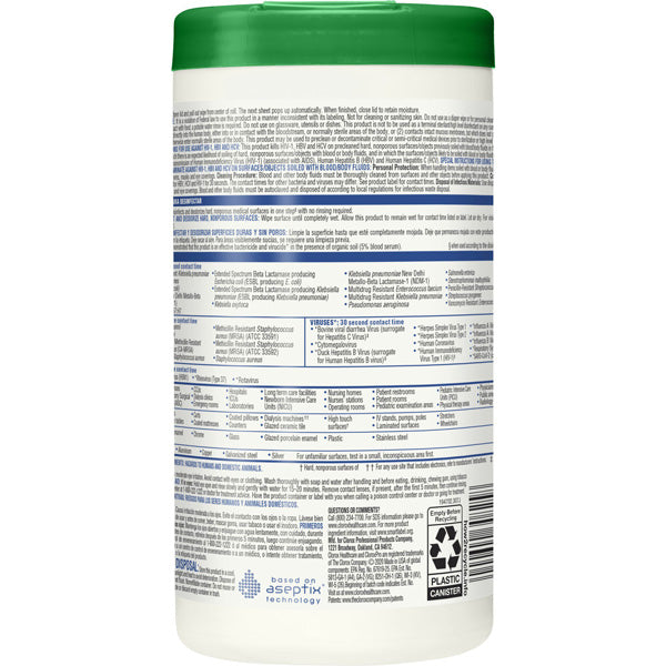 Clorox Disinfectant Wipes 155 Ct for Effective Hygiene