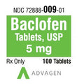 Baclofen Tablets 5 mg by Advagen 100 Count (Rx)