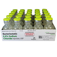 Bacteriostatic Sodium Chloride 0.9% Saline Injection Multiple Dose 30 ml x 25/Pack (Rx)