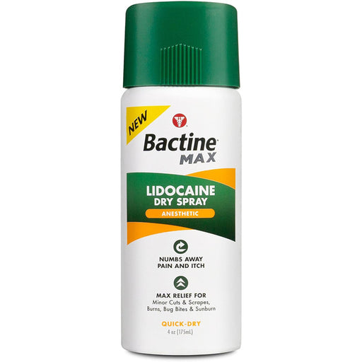 Bactine MAX Dry Spray for Pain Relief + Itch Relief with 4% Lidocaine Default Title