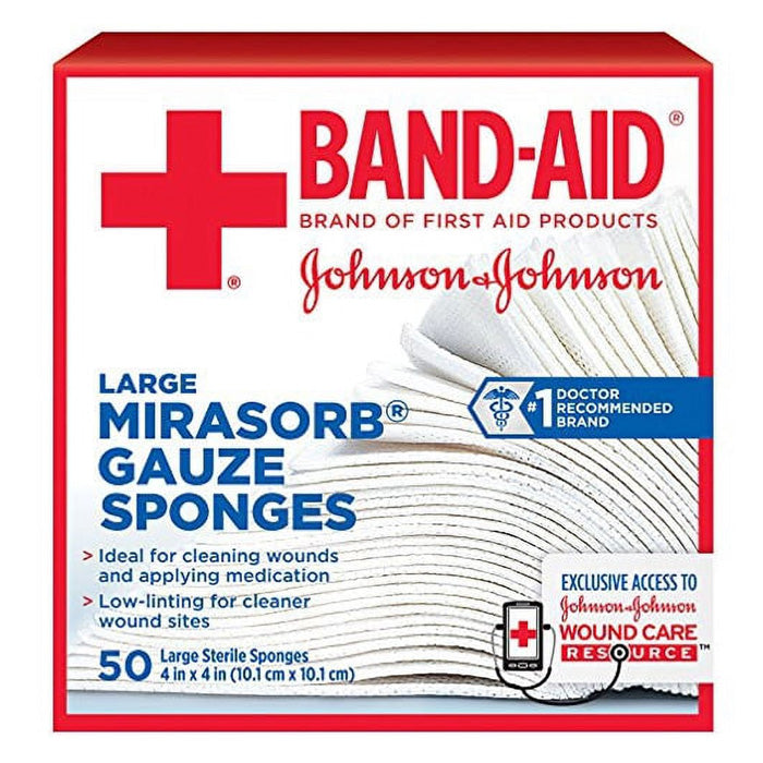 gauze dressing for wounds Band-Aid Mirasorb Gauze 4"x4"