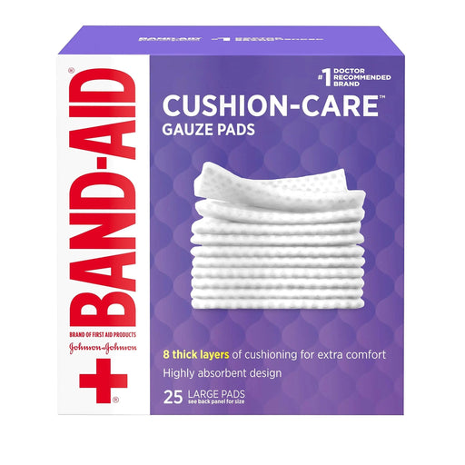 Johnson & Johnson Band-Aid First Aid Gauze Pads 4 x4 Large 25/Box | Mountainside Medical Equipment 1-888-687-4334 to Buy