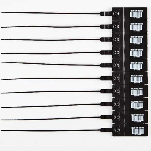 Barcode Secure-Pull Breakable Seal, Black, Code 128A
