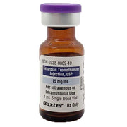 Baxter Ketorolac Tromethamine Injection 15 mg vial, used for managing acute pain and reducing inflammation in post-operative recovery.